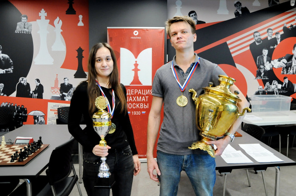 Никита Афанасьев и Дарья Войт - чемпионы Москвы по блицу