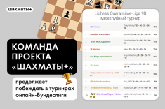 Команда "Шахматы +" продолжает побеждать в турнирах онлайн-Бундеслиги