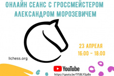 Александр Морозевич провел онлайн-сеанс на сайте Lichess.org