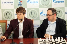 Карлсен выиграл у Гельфанда, остальные сыграли вничью