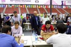 Мужская сборная России выиграла у команды Азербайджана в 9-м туре Олимпиады