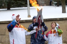 Валентина Козловская участвовала в эстафете олимпийского огня в Пятигорске