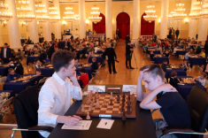 В Колонном зале Дома Союзов продолжается детский шахматный турнир
