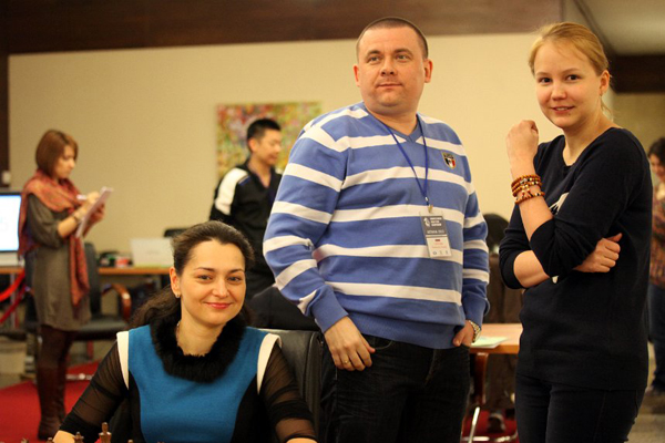 Александра Костенюк, Сергей Рублевский и Валентина Гунина (фото А. Карлович)