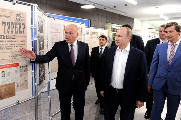 Президент России Владимир Путин на открытии шахматного направления в образовательном центре 