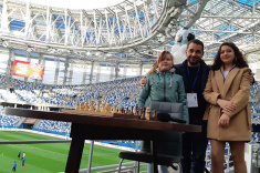 В Нижнем Новгороде во время футбольного матча состоялся шахматный поединок