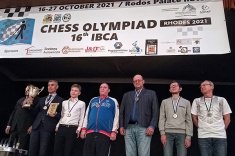 Team Russia Wins All Matches at 16th IBCA Chess Olympiad