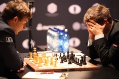 Четвертая партия матча С. Карякин - М. Карлсен завершилась вничью