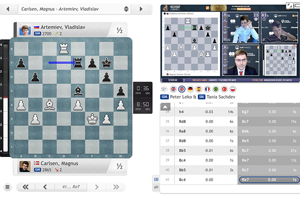 Airthings Masters: Magnus Carlsen and Ian Nepomniachtchi play out
