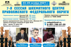 В Сызрани пройдет сессия "Шахматного центра ПФО"