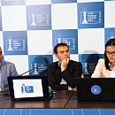 Шахрияр Мамедьяров и Хоу Ифань на пресс-конференции